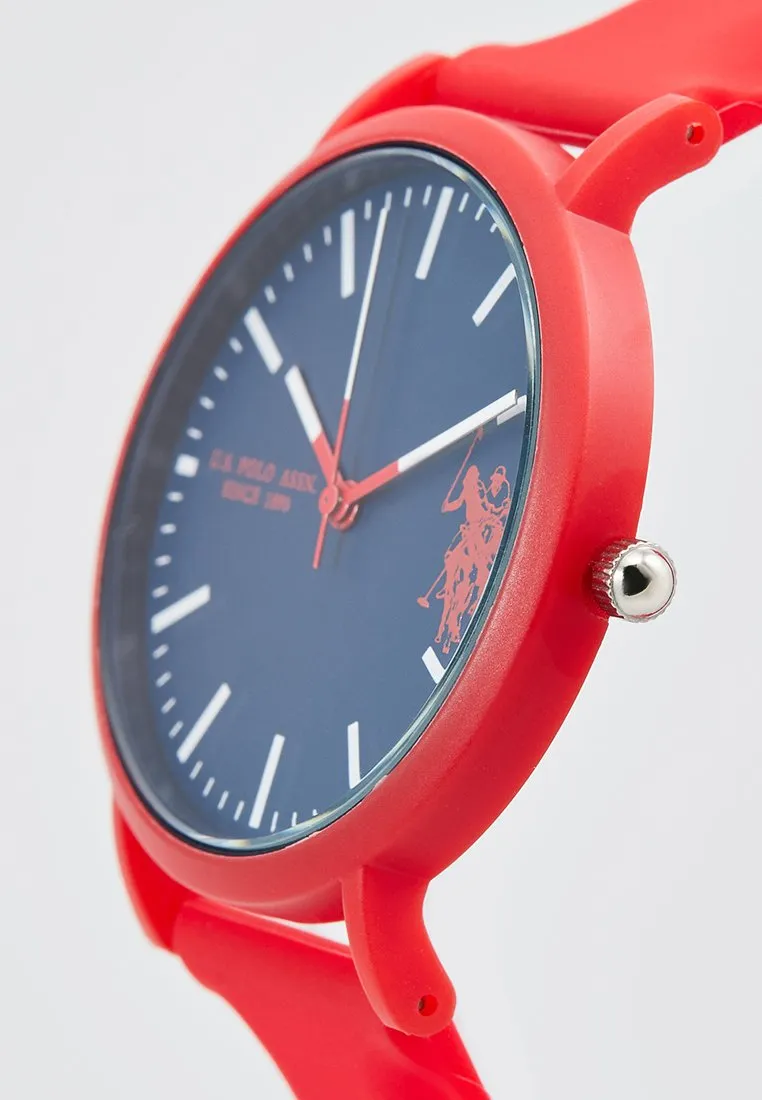 US POLO ASSN. UNISEX SILICON STRAP WITH S.S. BUCKLE & SOFT TOUCH FINISHING