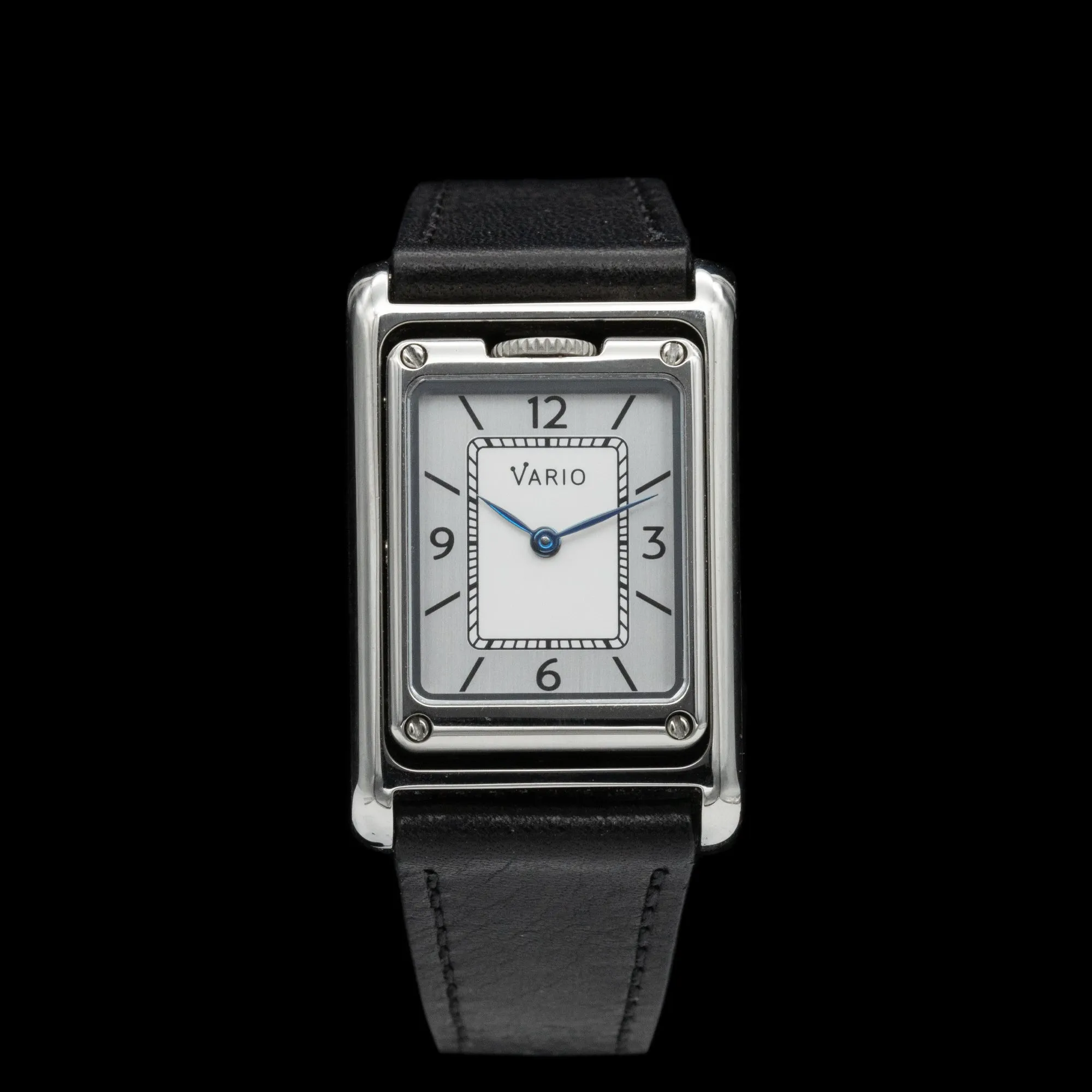 Vario - VERSA Reversible Dual Time Silver-Black Watch