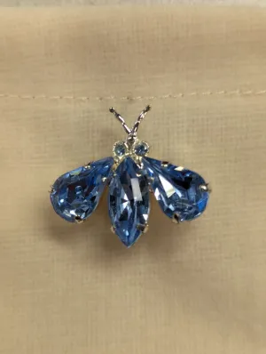 Vintage Blue Bee Brooch