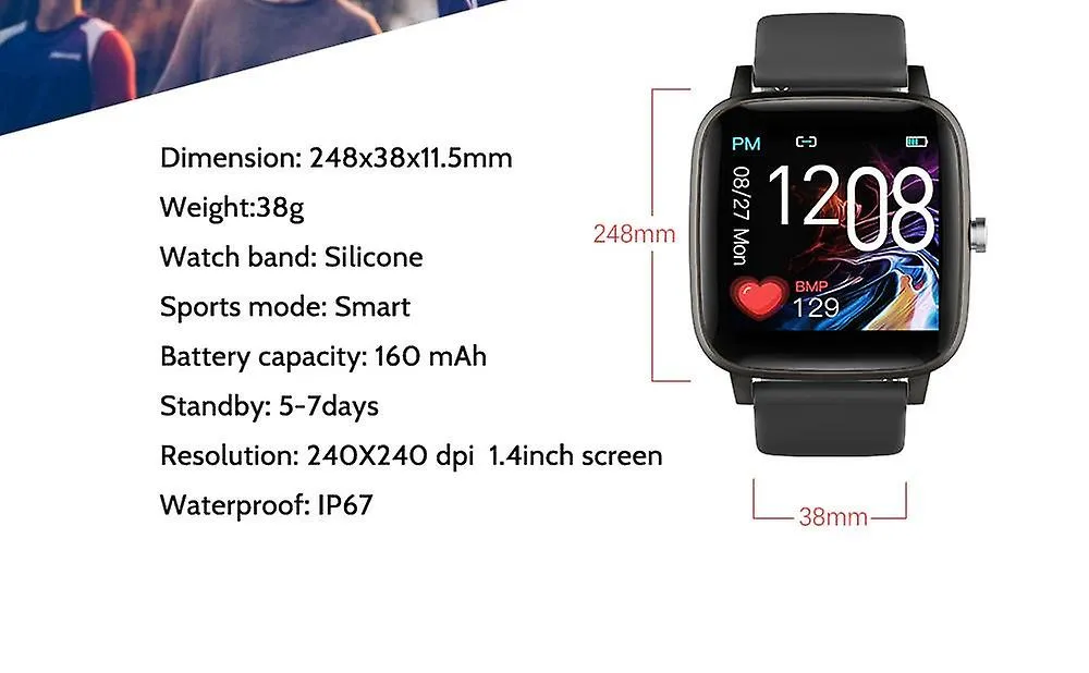 Watches smart watch women men smartwatch for android ios electronics smart clock fitness 1.4 Inches