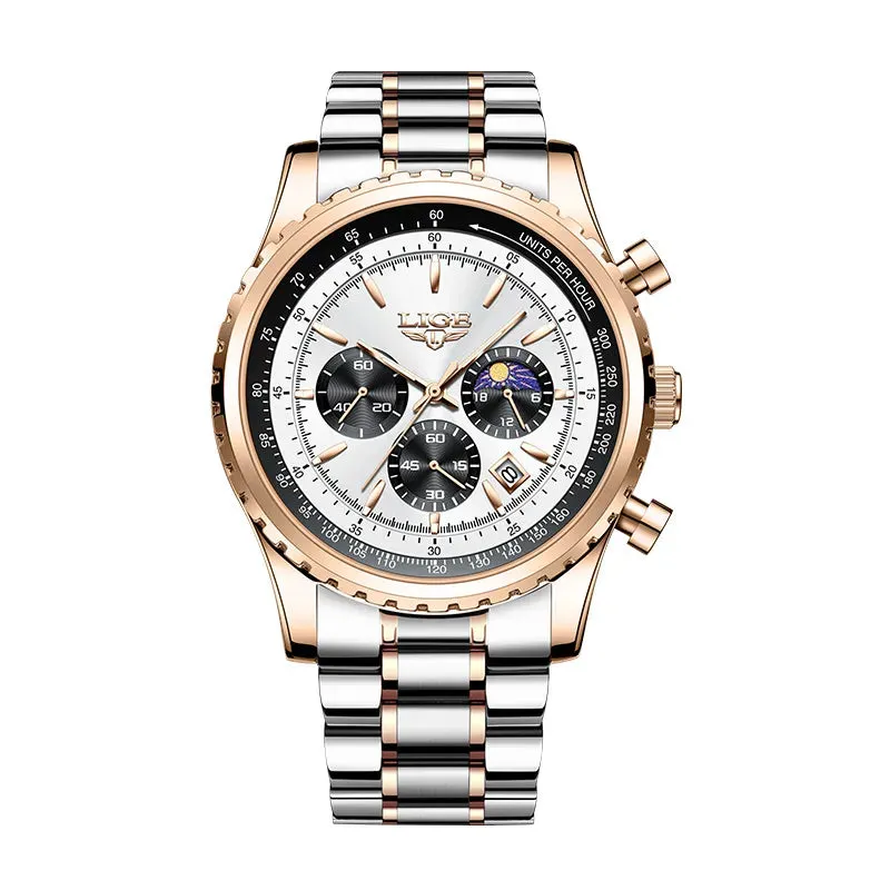 Waterproof Luminous Watch for Men Date Chronograph