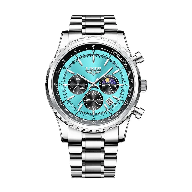 Waterproof Luminous Watch for Men Date Chronograph
