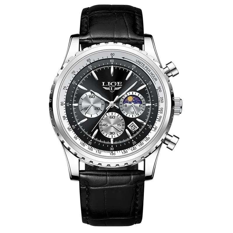 Waterproof Luminous Watch for Men Date Chronograph