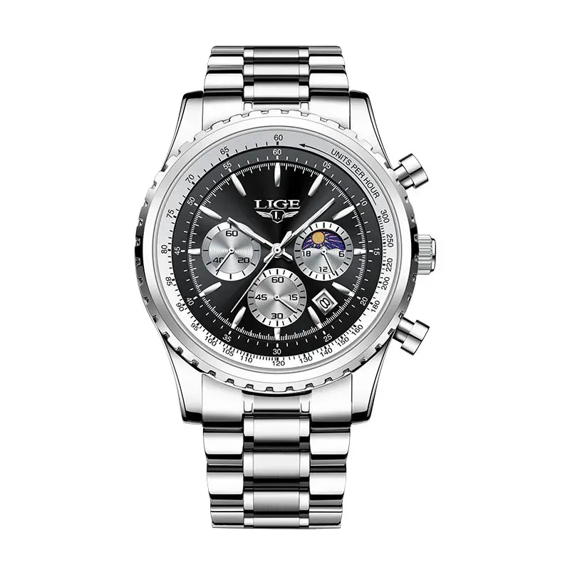 Waterproof Luminous Watch for Men Date Chronograph