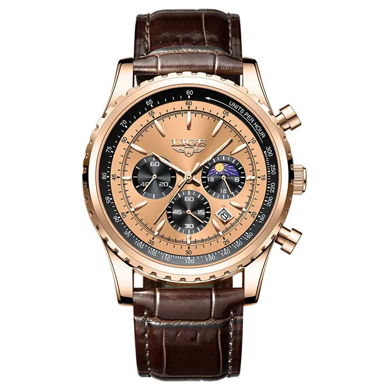 Waterproof Luminous Watch for Men Date Chronograph