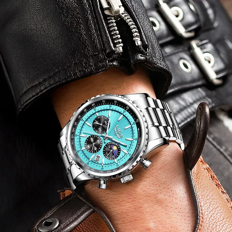 Waterproof Luminous Watch for Men Date Chronograph