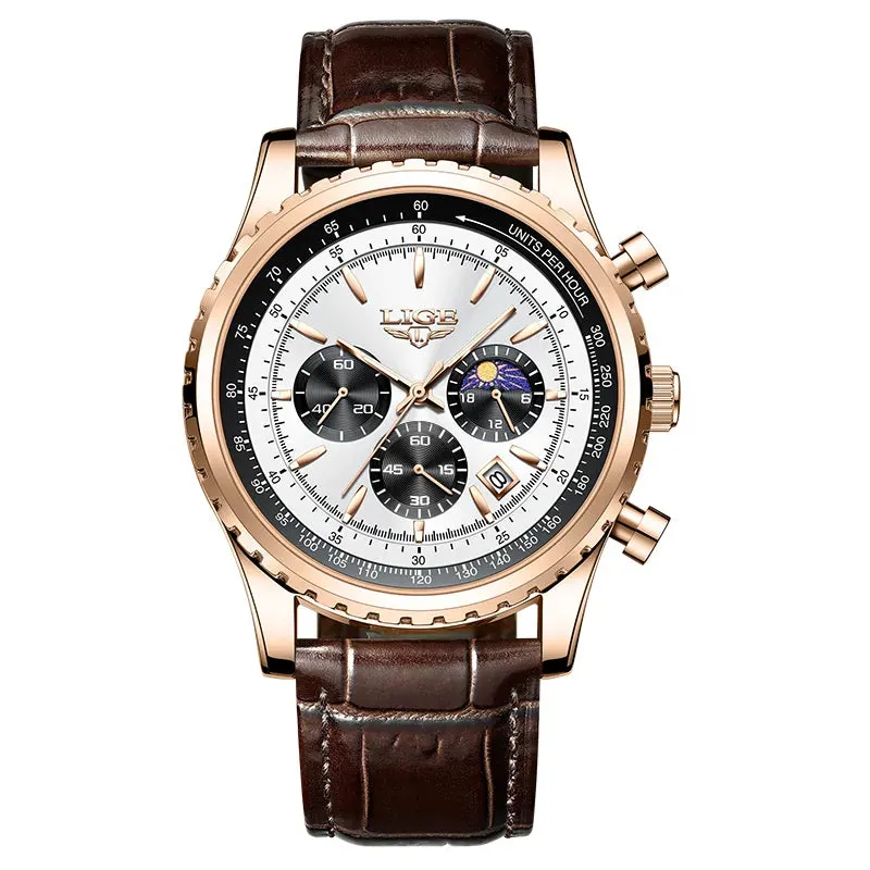 Waterproof Luminous Watch for Men Date Chronograph
