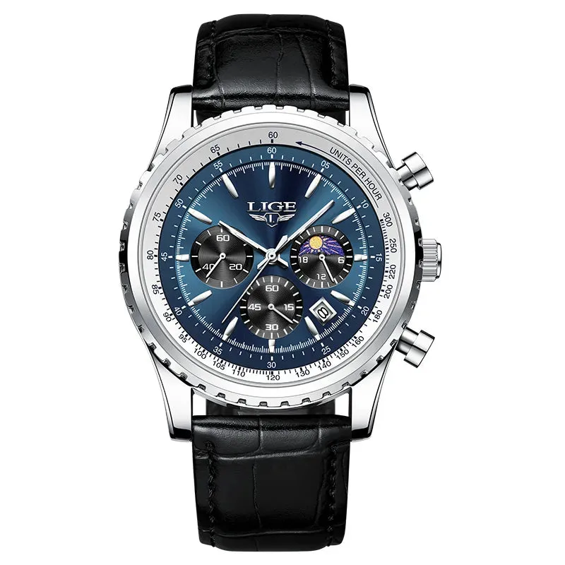 Waterproof Luminous Watch for Men Date Chronograph