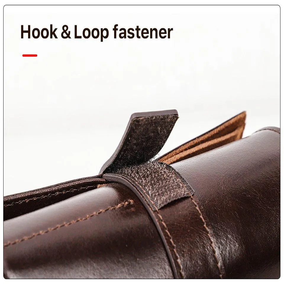 Woosir Leather Watch Travel Roll Case for 6 Watches
